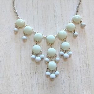 Mint and Silver Costume Necklace